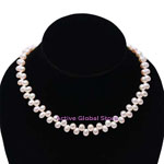 New Natural Fresh Water Pearl in Water Drop Shaped Necklace & 925 Silver Sterling (RH) Clasp, Love Gift
